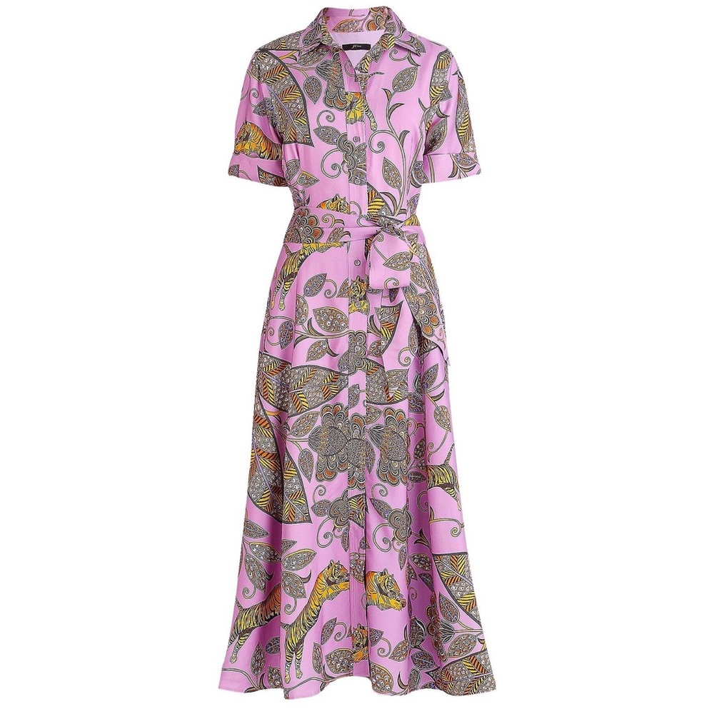 JCREW PURPLE VIOLET TIGERS DRYDEN DRESS Size 4